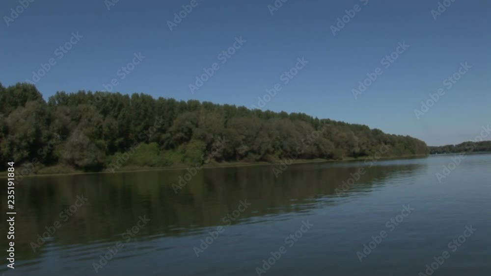 view of the river navigation from the boat -Tisza river view of the river navigation from the boat -Tisza river