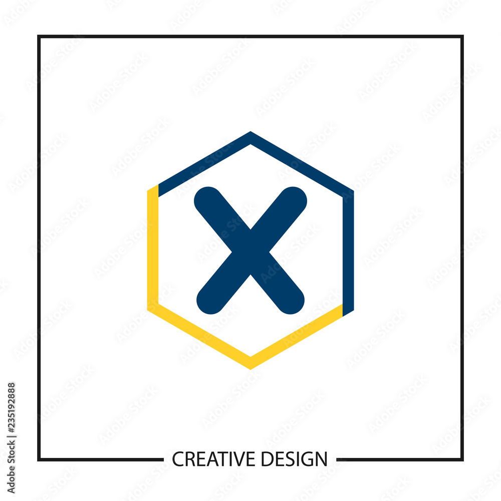 Fototapeta premium Initial Letter X Logo Template Vector Design