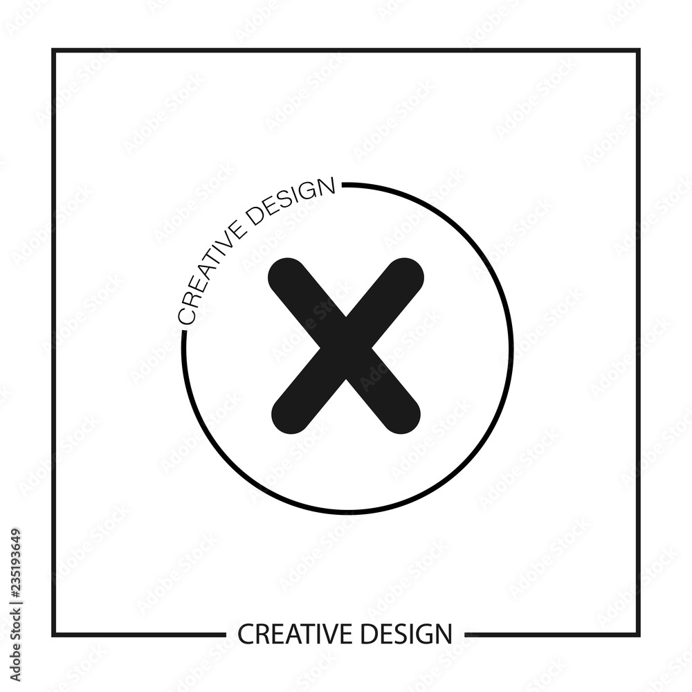 Fototapeta premium Initial Letter X Logo Template Vector Design