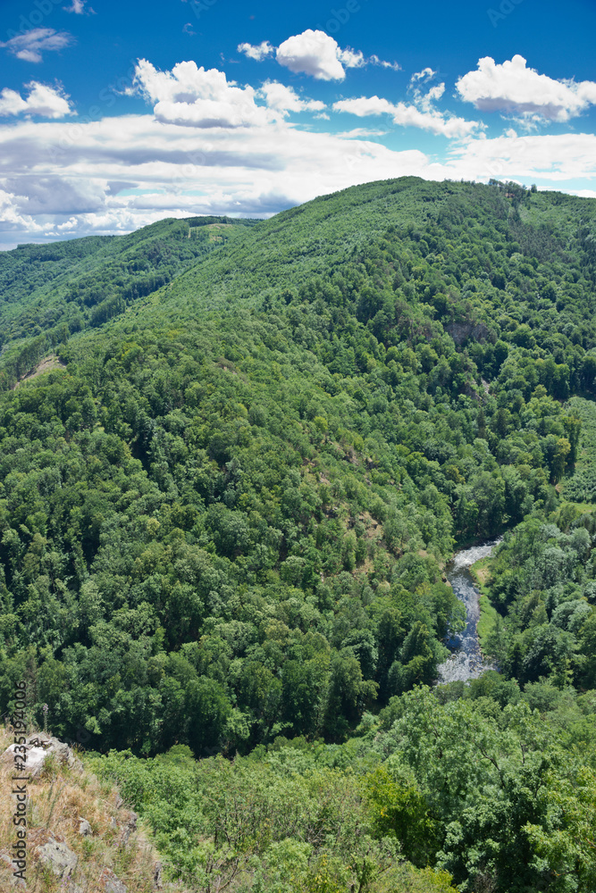 Kamp valley and river, one of the last free-flowing major aquatic ecosystems in Austria, in the midst of natural primeval-like forest. Kamp valley and river, one of the last free-flowing major aquatic ecosystems in Austria, in the midst of natural primeval-like forest.