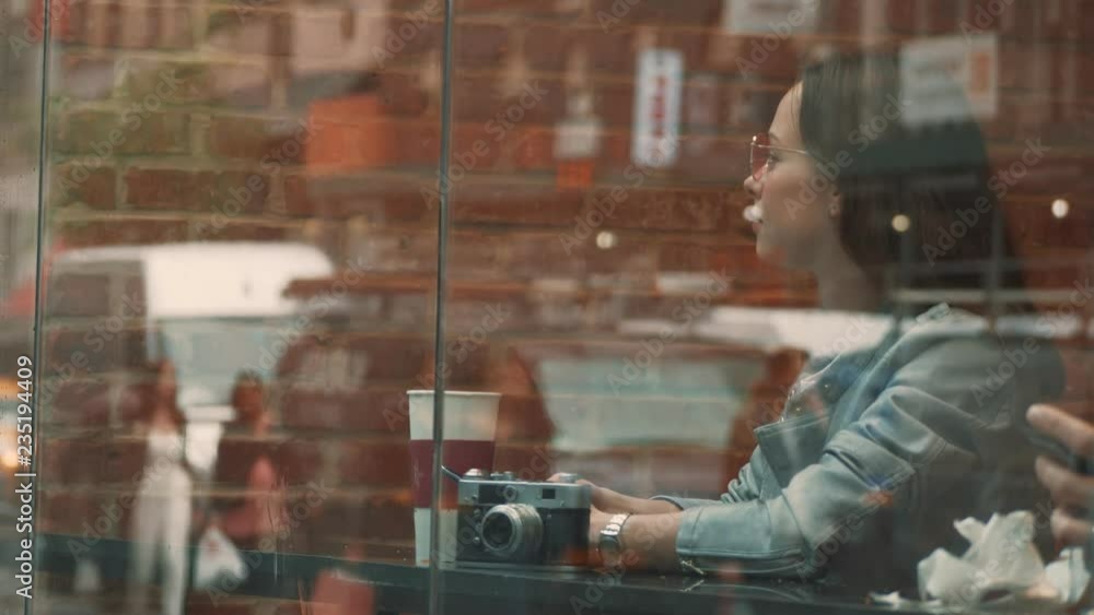 Young woman in a cafe Young woman in a cafe