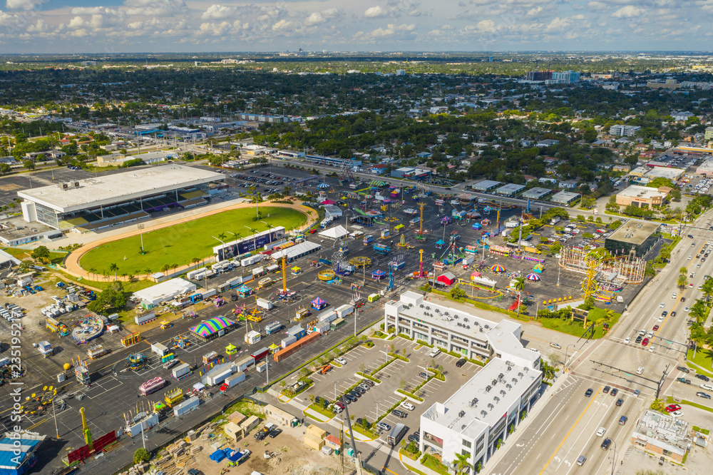 Aerial drone photo of the Broward County youth Fair 2018
