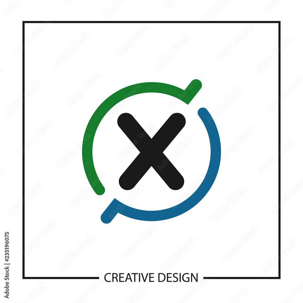 Obraz premium Initial Letter X Logo Template Vector Design