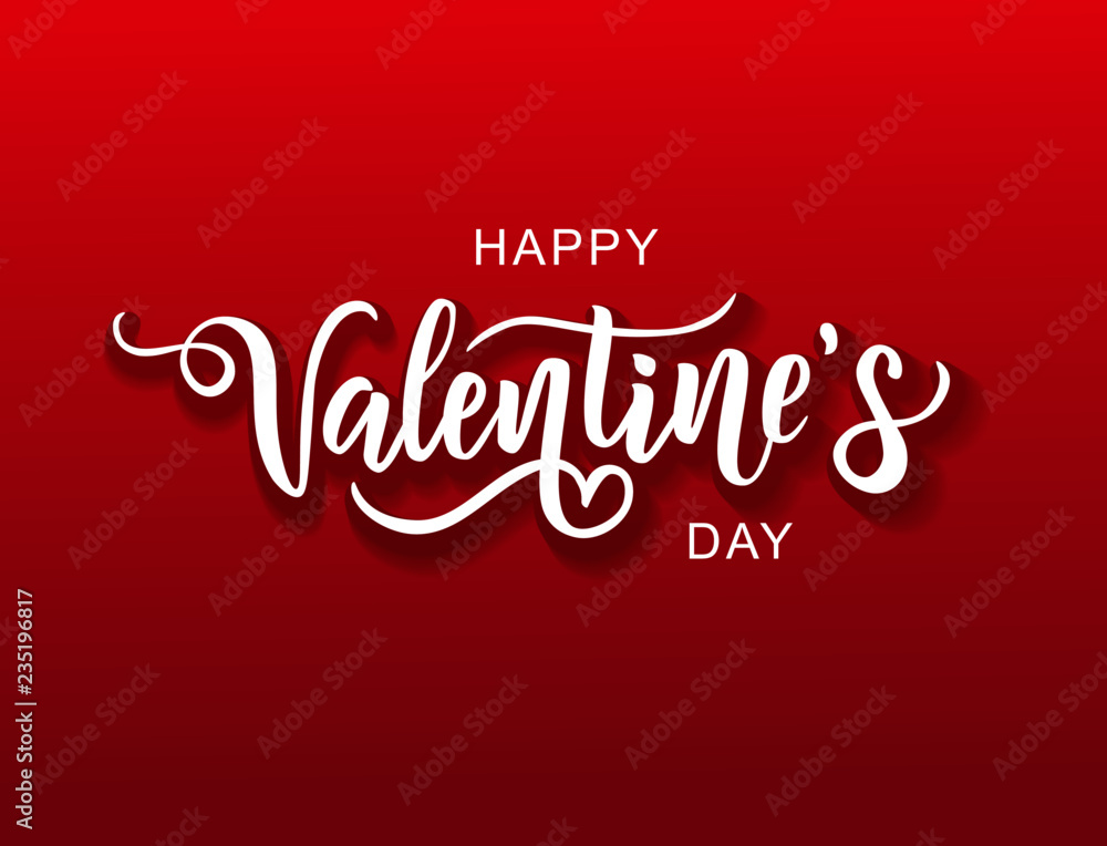 Happy Valentine's day hand lettering. Vector. Celebration, romantic quote postcard, card, invitation, banner template. Happy Valentine's day hand lettering. Vector. Celebration, romantic quote postcard, card, invitation, banner template.