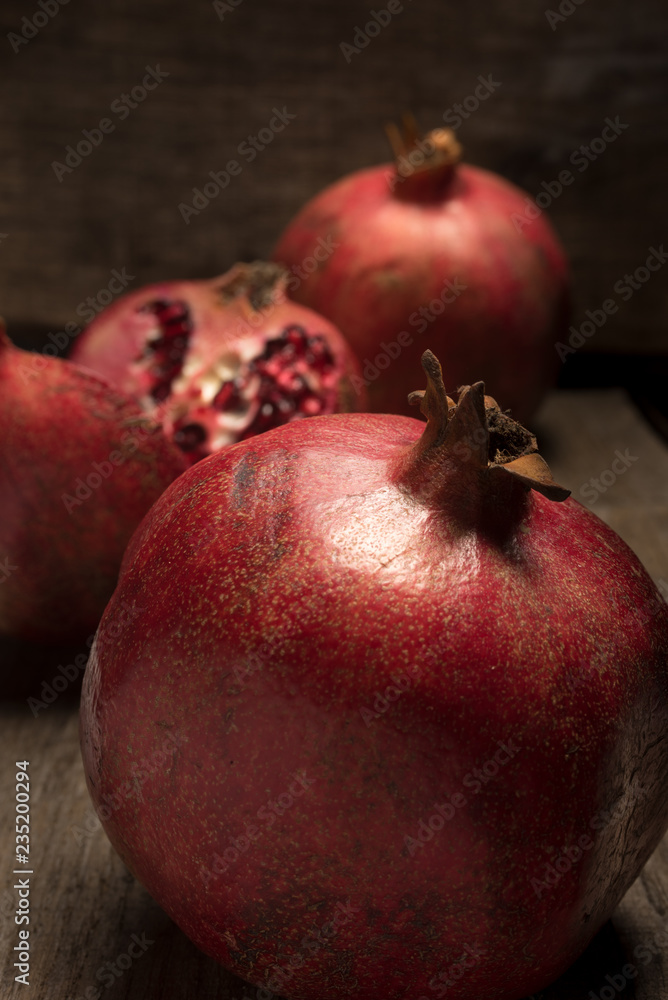 Sicilian pomegranate caught on the slopes of the Etna volcano Sicilian pomegranate caught on the slopes of the Etna volcano