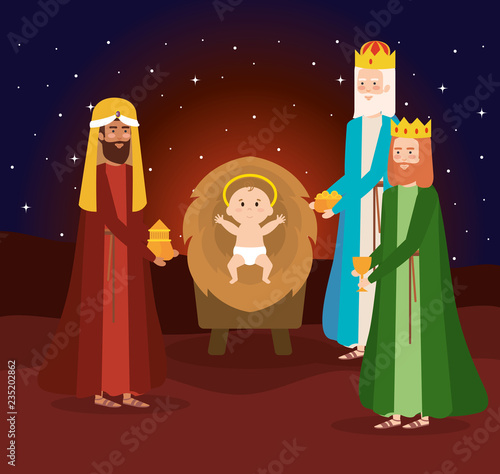 wise kings manger characters
