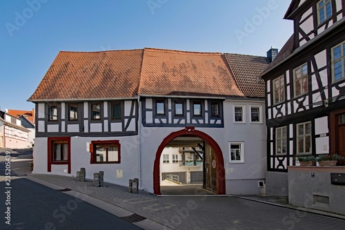 In der Altstadt von Windecken, Nidderau, Main-Kinzig-Kreis, Hessen, Deutschland 