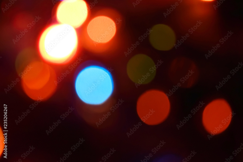 Obraz premium Colorful lights bokeh background, Chrismas