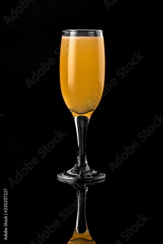 Cocktail on black background menu layout restaurant bar vodka wiskey tonic orange studio