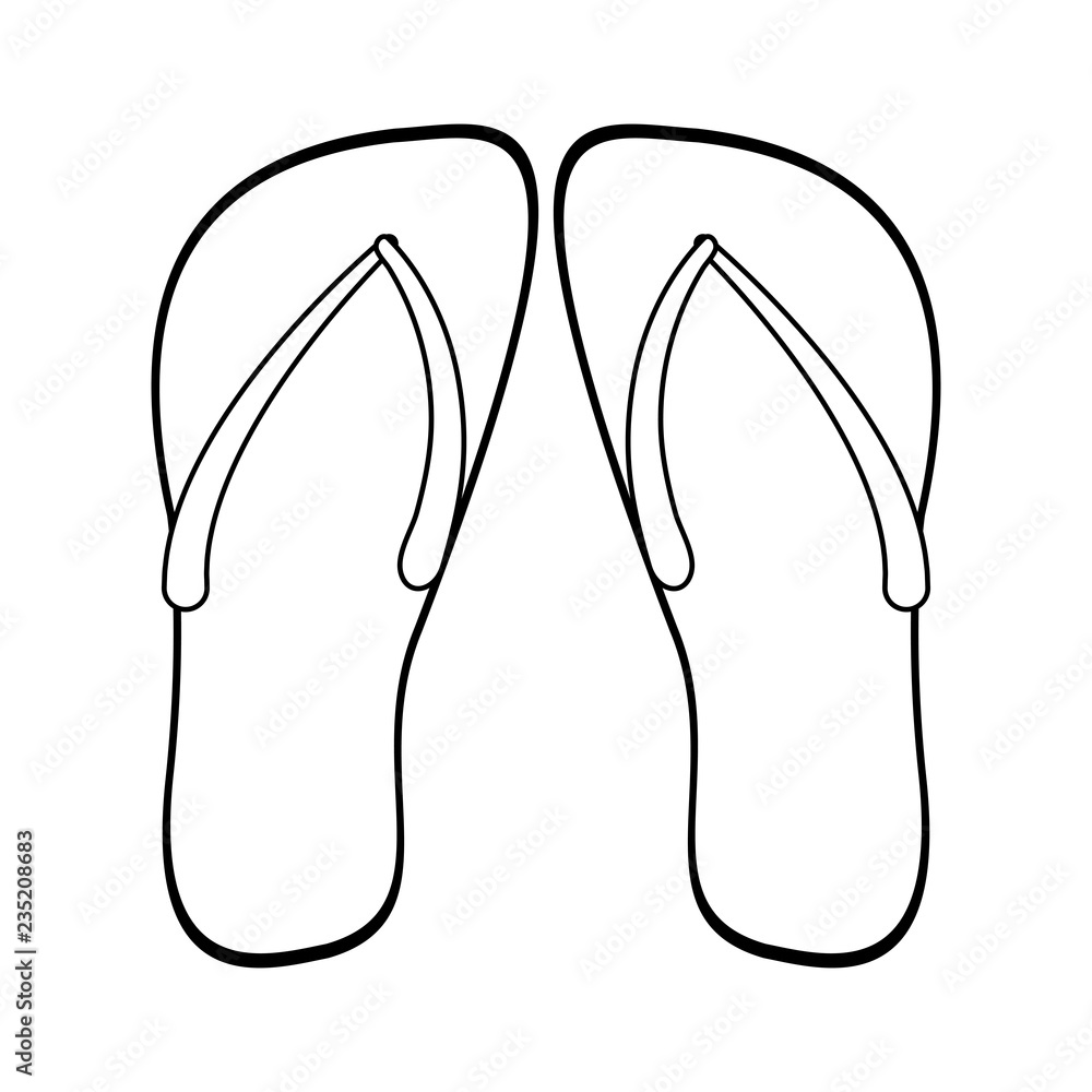 Flip flops sandals in black and white Flip flops sandals in black and white