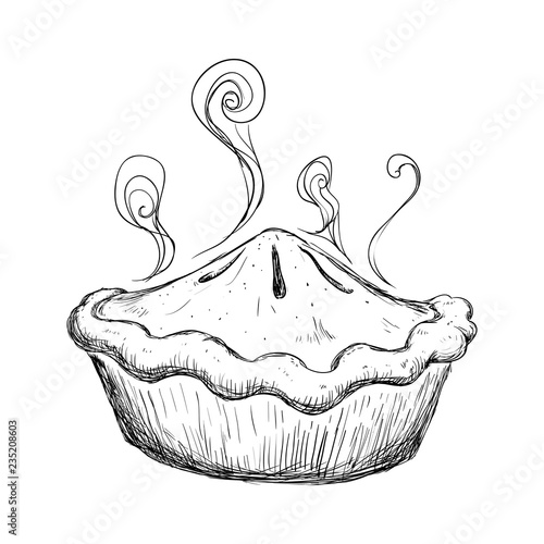 delicious sweet pie drawing
