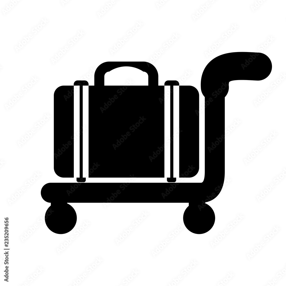 suitcase travel in cart suitcase travel in cart