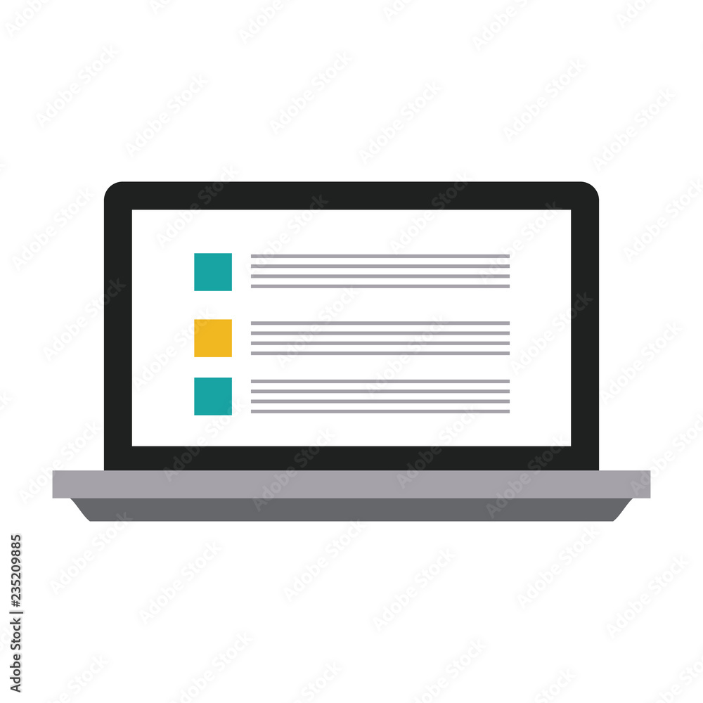 Laptop with website symbol Laptop with website symbol