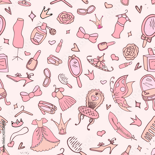 seamless print for little princess