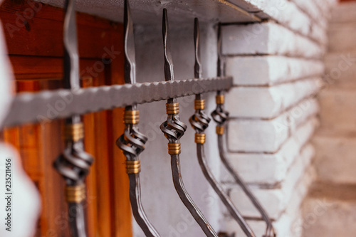 Obraz na płótnie Forged iron fence