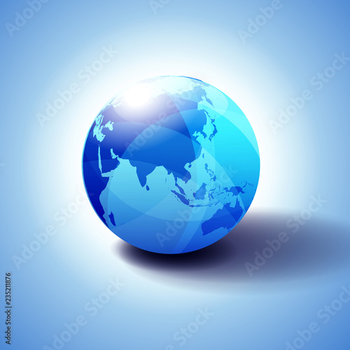 China and Asia, Background with Globe Icon 3D illustration