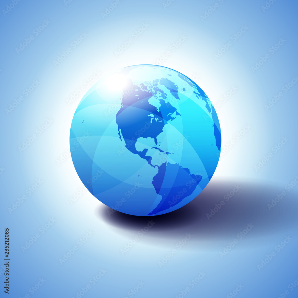 North and South America Background with Globe Icon 3D illustration North and South America Background with Globe Icon 3D illustration