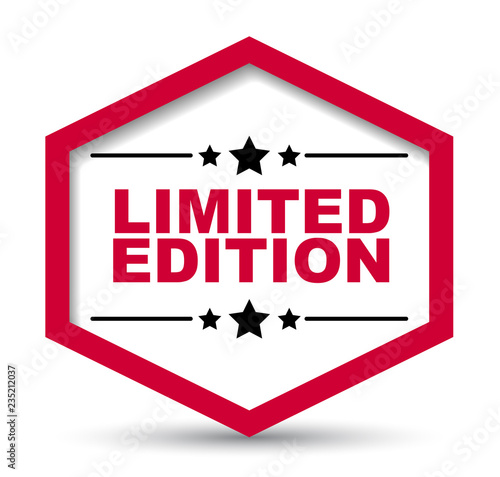 red vector banner limited edition