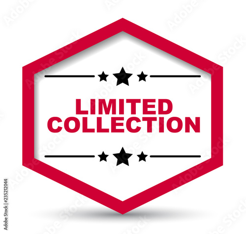 red vector banner limited colection