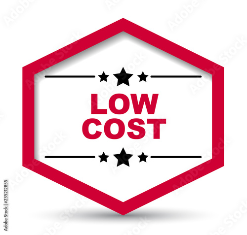 red vector banner low cost