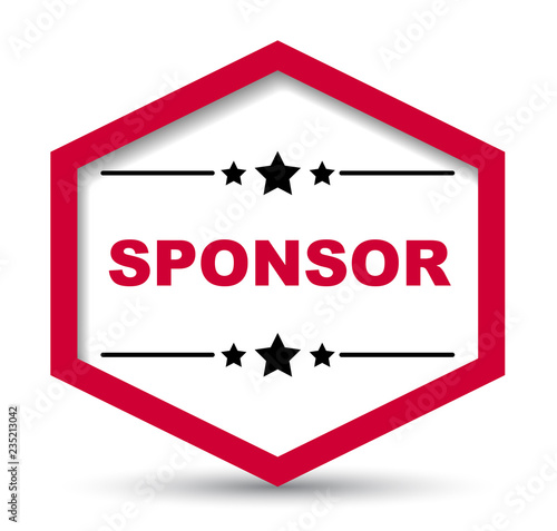 red vector banner sponsor