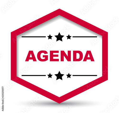 red vector banner agenda