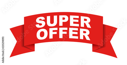 red vector banner super offer