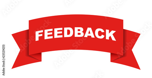 red vector banner feedback