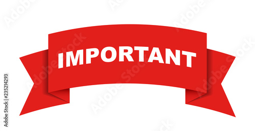 red vector banner important