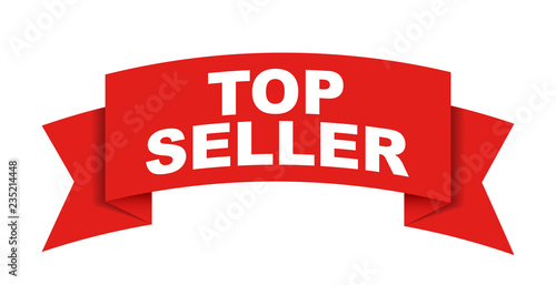 red vector banner top seller
