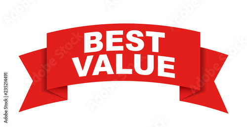 red vector banner best value