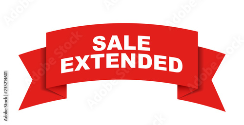 red vector banner sale extended