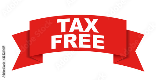 red vector banner tax free