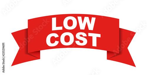 red vector banner low cost