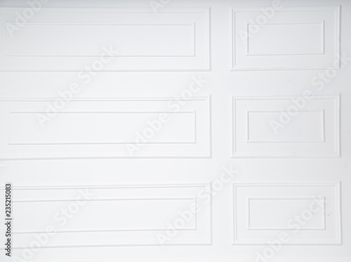 White background. White wall with frame elements for design.