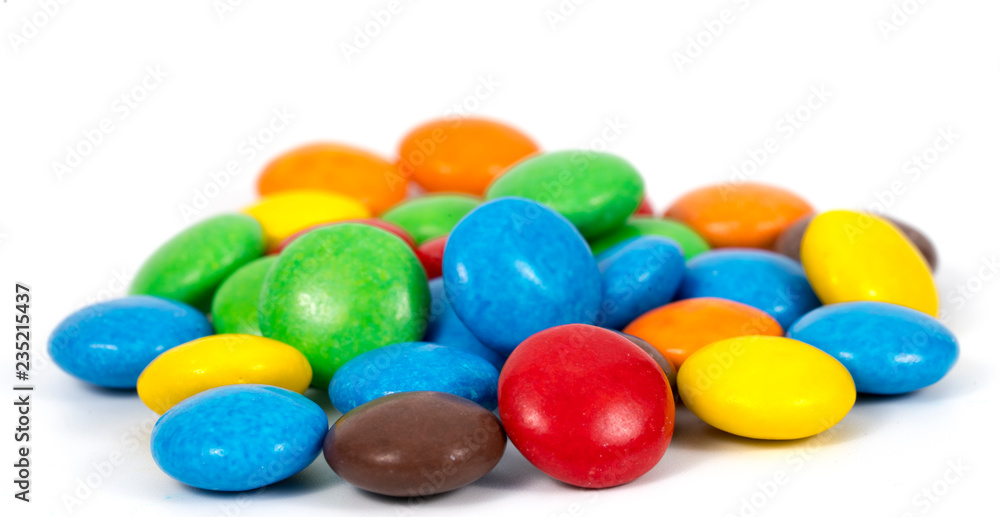 Colorful candies on white background Colorful candies on white background