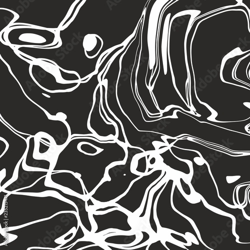 Black and white marble. Elegant vector texture