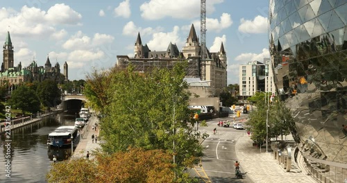 Rideau Canal by Parliament Hill in Ottawa Ontario Canada photo