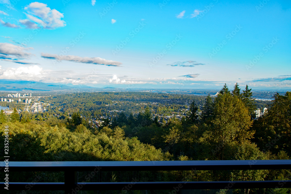 Fraser Valley Panoramic View From Burnaby Mountain