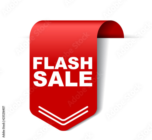 red vector banner flash sale
