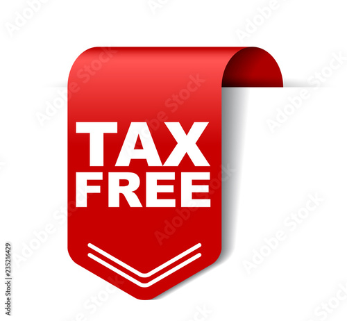 red vector banner tax free