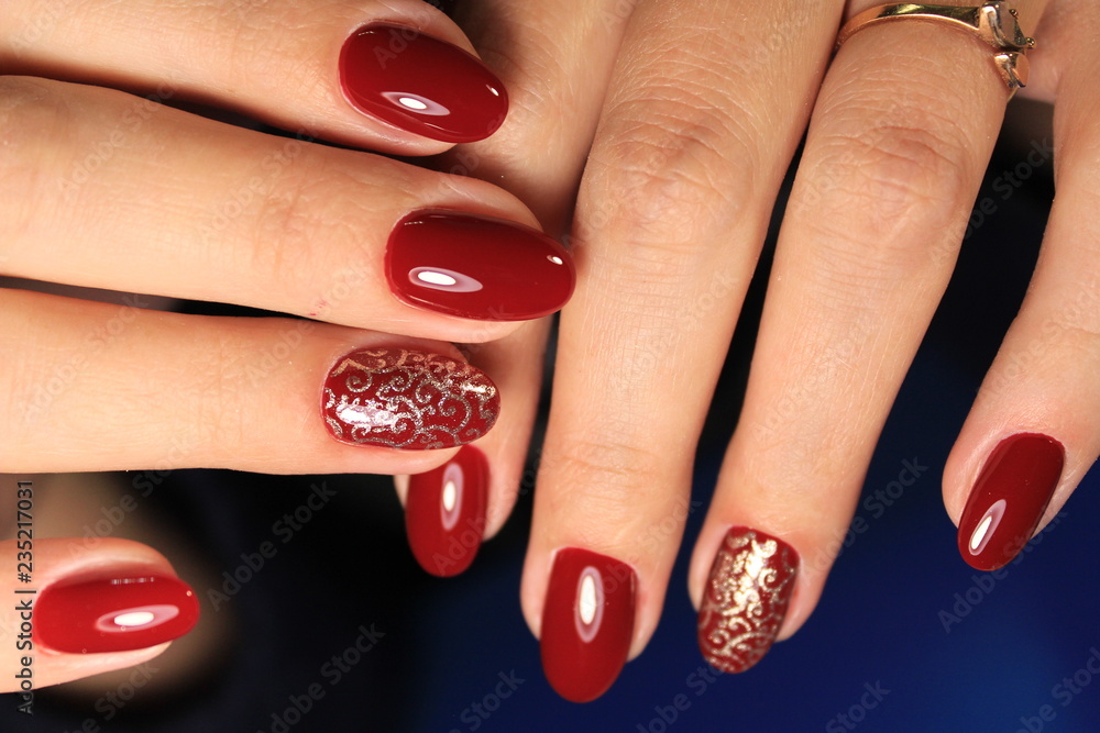 glamorous red manicure glamorous red manicure