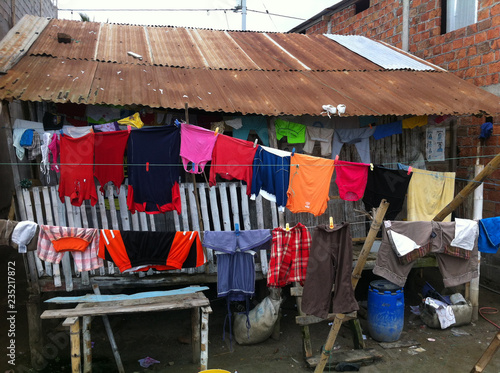 panni stesi ad asciugare, ecuador
