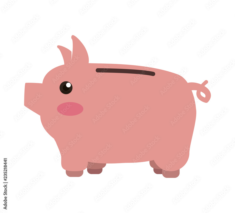 piggy savings isolated icons piggy savings isolated icons