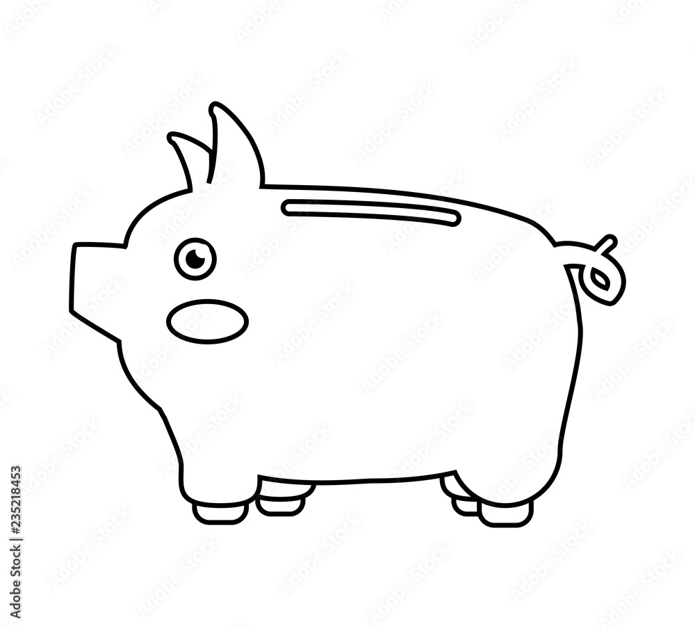 Fototapeta premium piggy savings isolated icons