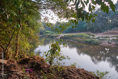 Fototapeta Naklejka Na Ścianę i Meble -  India. Goa State. River near the Dudhsagar Falls