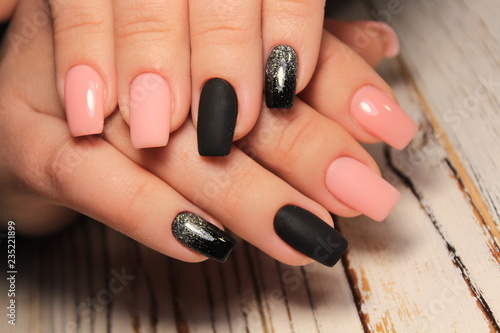 Fashion pink manicure