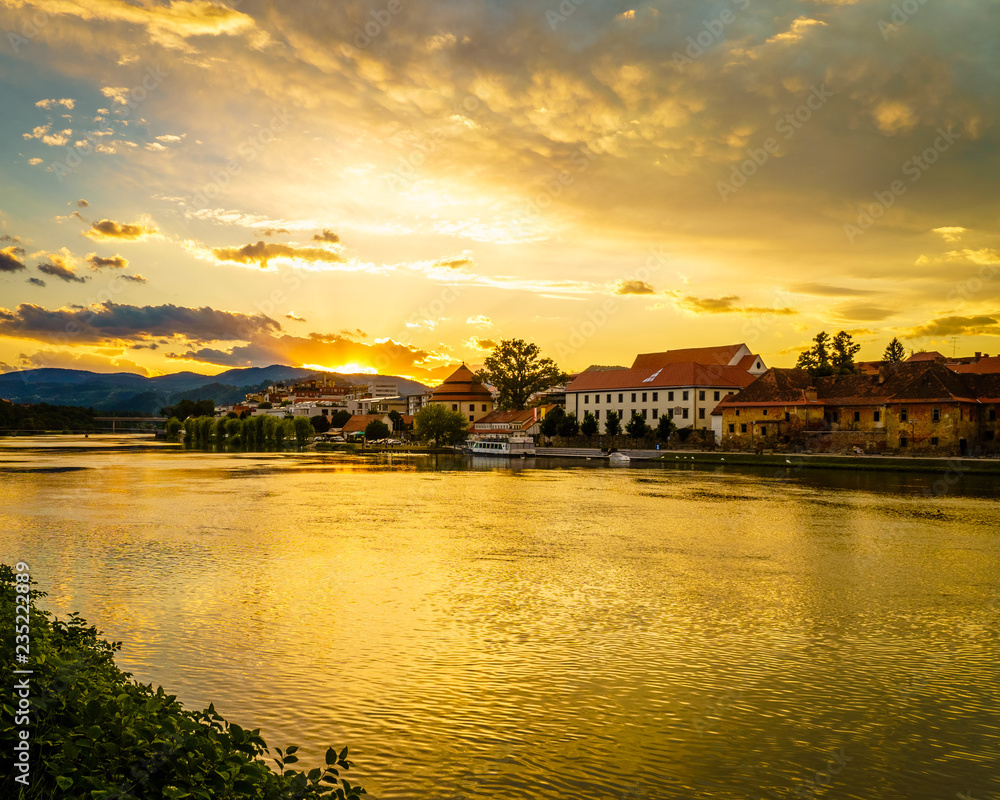 Golden Sunset over Maribor, Slovenia