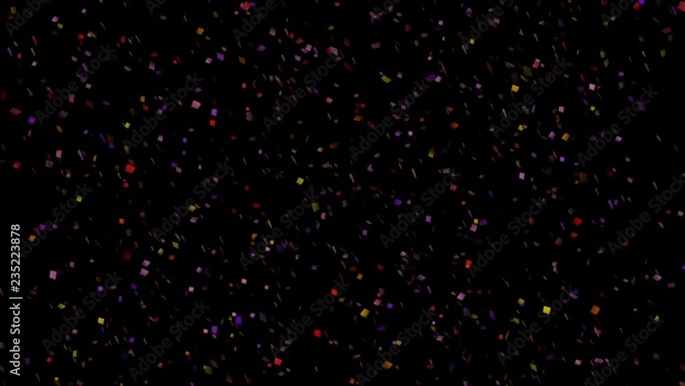 festive confetti circling and filling the entire frame. square confetti isolated on a black background falling down smoothly and slowly. shades of purple 5 festive confetti circling and filling the entire frame. square confetti isolated on a black background falling down smoothly and slowly. shades of purple 5