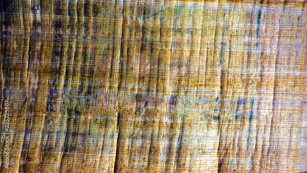 Fototapeta premium Torn Yellow Brown Papyrus Paper